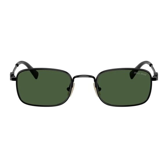 NEW MIU MIU MU A53S 1AB1I0 SUNGLASSES BLACK GREEN WOMEN EYEWEAR SMU A53 1AB1I0